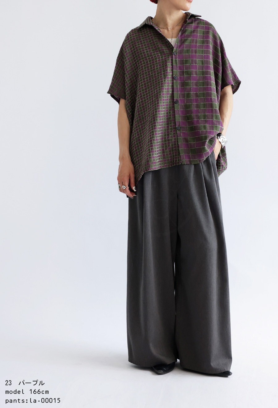 MIYABI５点 アシメチェックシャツ シャツ レディース トップス 送料無料・再再販