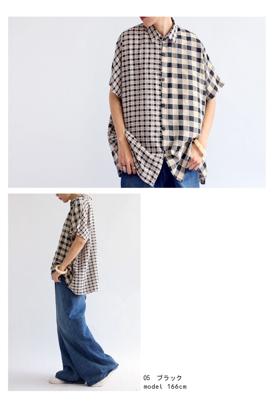 アシメチェックシャツ シャツ レディース トップス 送料無料・再再販