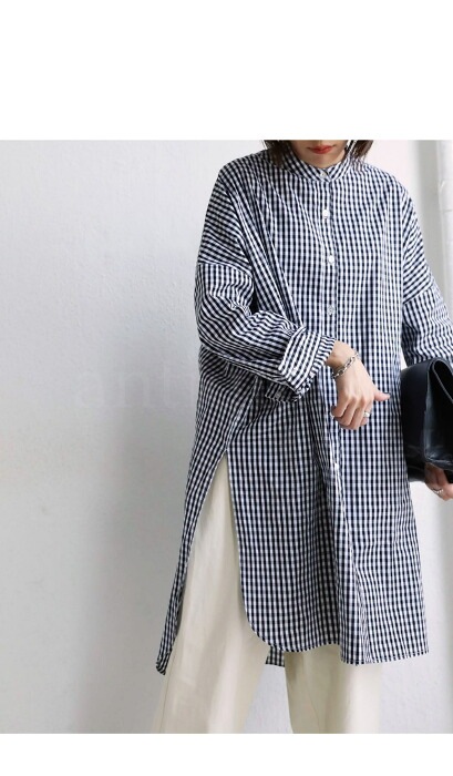美品⭐︎トルネードマート　シワ加工　チェック柄ロングシャツ　長袖 14_000000017558.jpg?1706600076