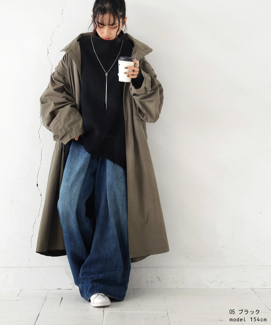 【新品タグ付】✨archivio ハイネック長袖ニット 黒/蛍光イエロー 2_000000022758.jpg?1735293490