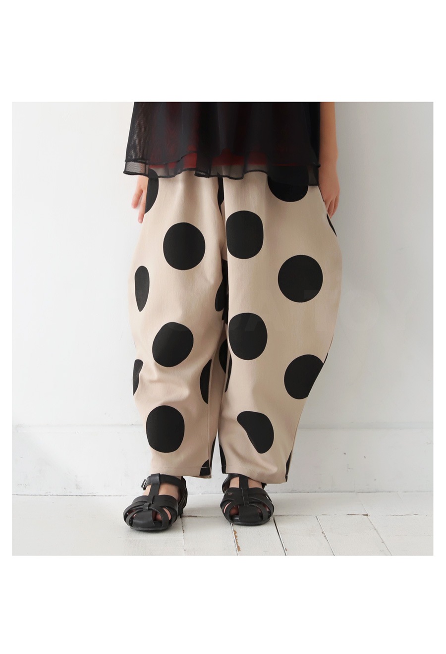 サーカスパンツ バレルレッグ パンツ ドット柄 子供服・再再販