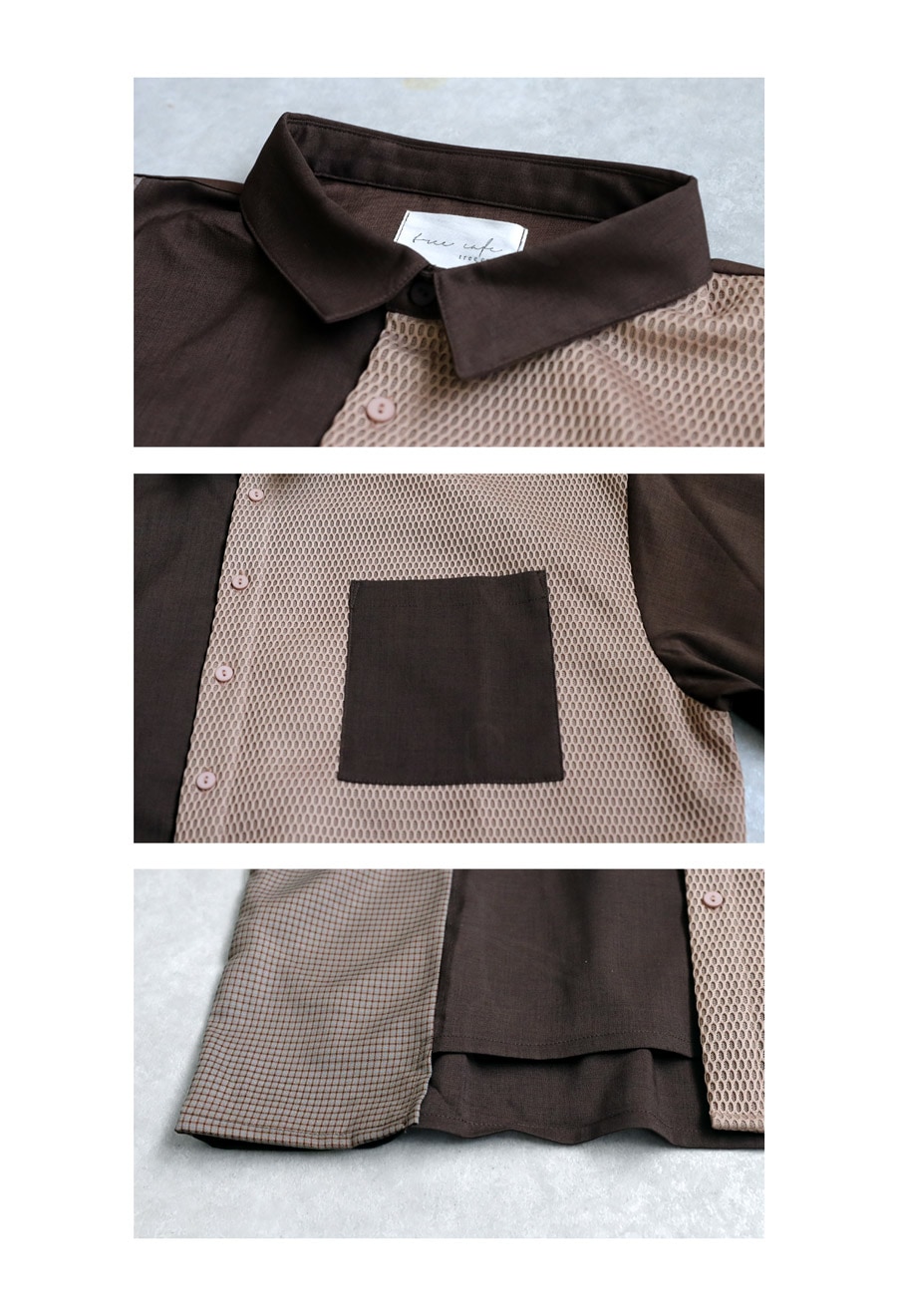 切り替えシャツ シャツ メンズ トップス 長袖 送料無料・(500)メール便