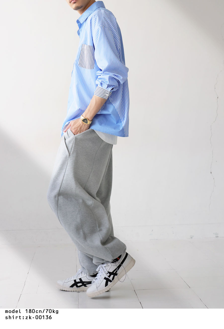 ポンチパンツ メンズ ボトムス ドロスト スウェット 送料無料・メール