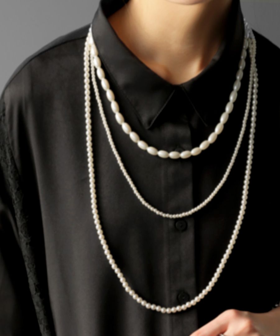 美品　パール　3連　ネックレス アクセ送料無料 パール3連ネックレス ネックレス レディース・再入荷