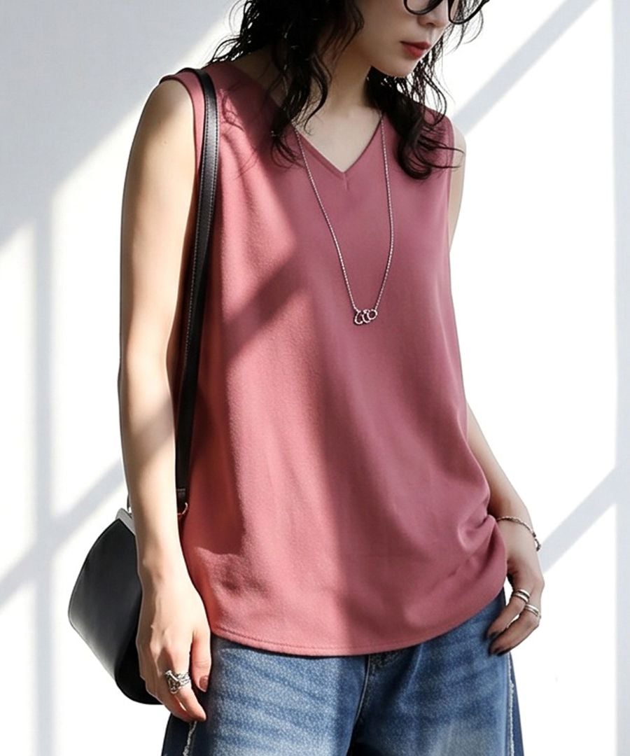 事件ゼロ リネン混 タンクトップ レディース ノースリーブ 特別送料