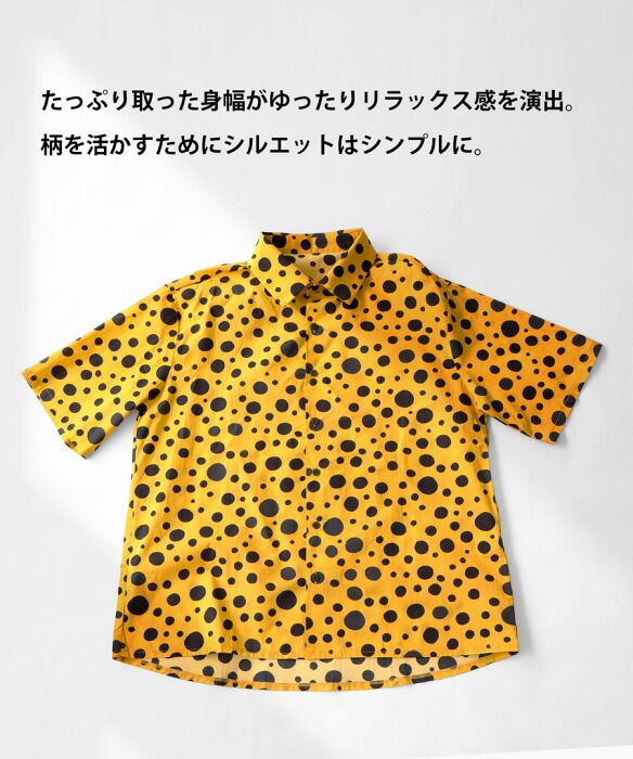 シャツ レディース トップス 半袖 ドット柄 綿100 送料無料・(50