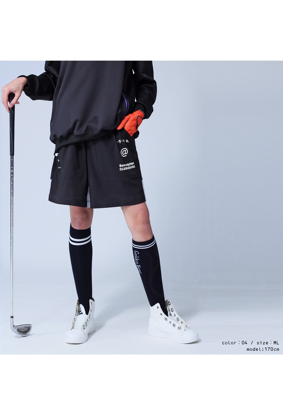 新品タグ付き Local Golf ハーフパンツ 日本製 ANTIQUA GOLF×STCH ハーフパンツ レディース 送料無料・(500