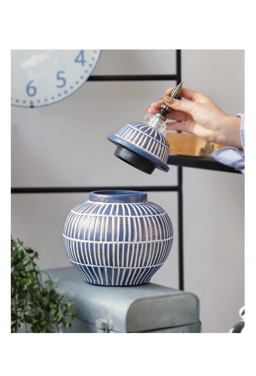 壺型 キャニスター 陶器 インテリア雑貨 置物 保存容器 壺・メール便