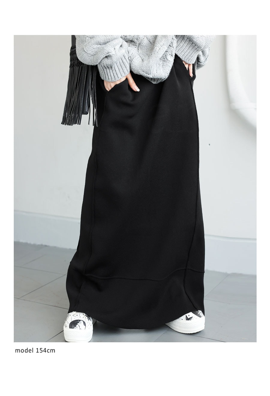 スポンジニット ロングスカート レディース ボトムス 送料無料