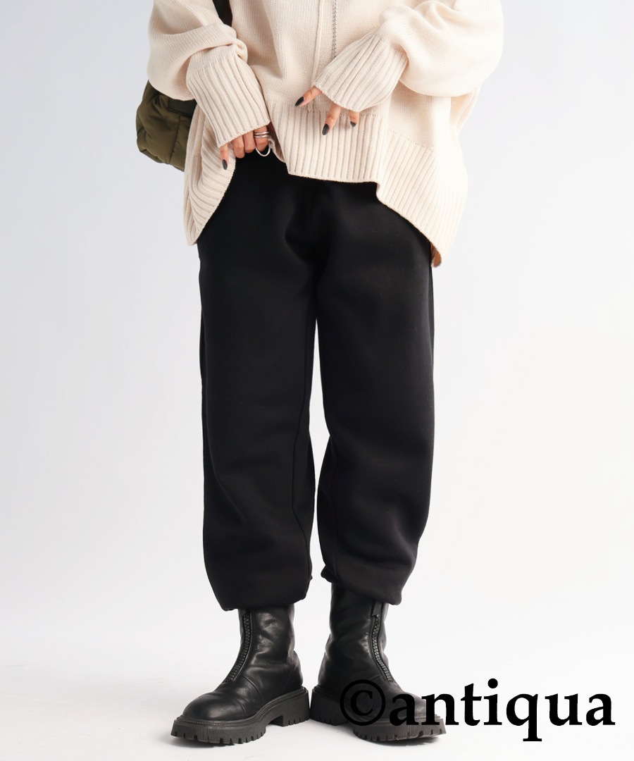 裏起毛パンツ パンツ レディース ボトムス ロング 無地・メール便不可