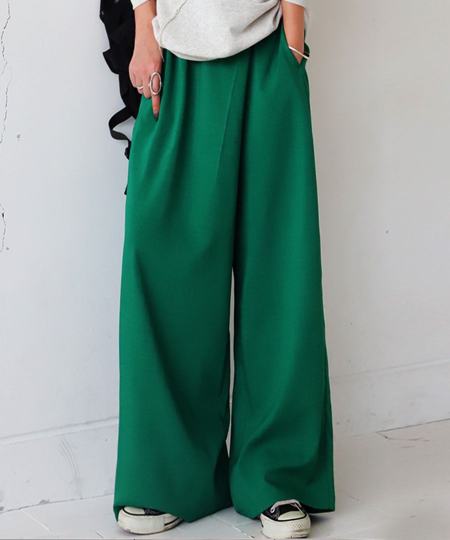 【美品】L1 Premium パンツ モスグリーン XS クロスデザインパンツ パンツ レディース ボトムス 送料無料・(500