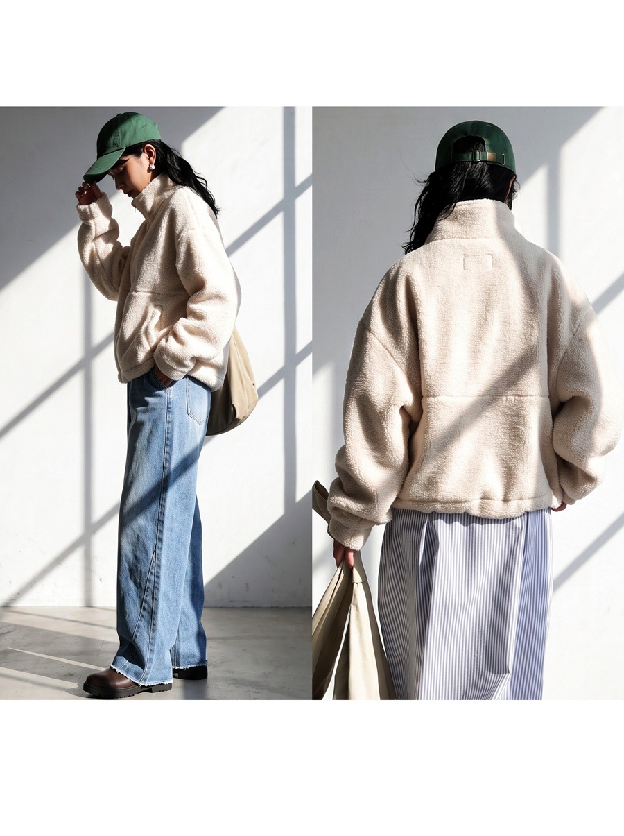 廣田なおさん公式プロデュース！トップス レディース ボア ハーフ