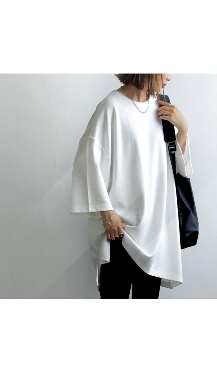 ガゼットポンチカットソー Tシャツ レディース トップス 無地 ・再入荷