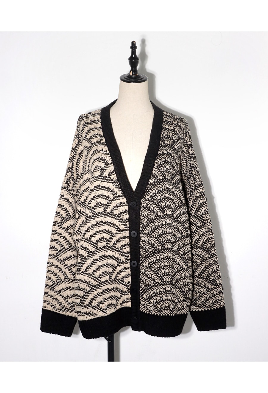 青海波柄カーディガン カーディガン メンズ 送料無料・再販。メール便