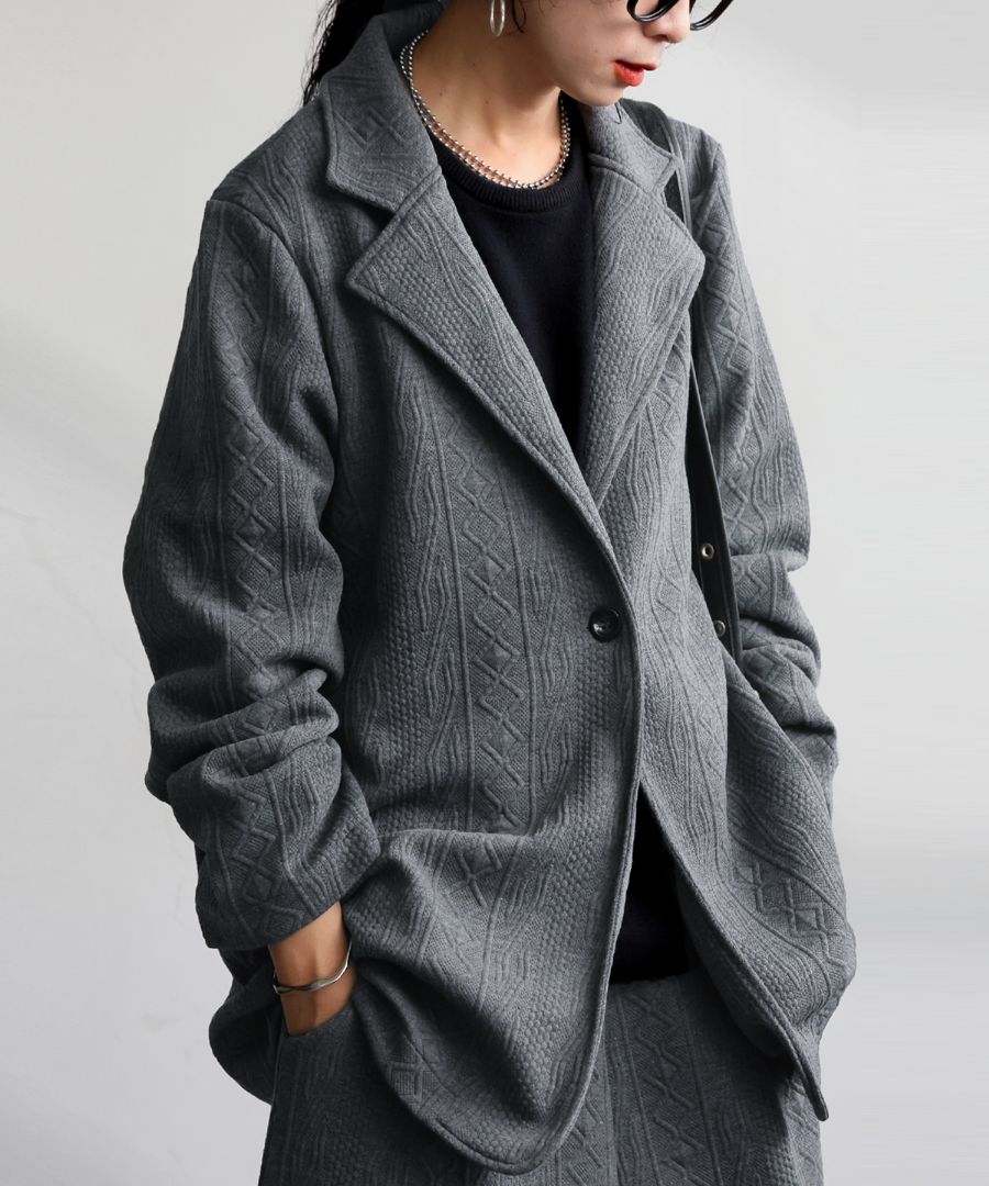 立体柄 テーラードジャケット レディース アウター 送料無料・再入荷