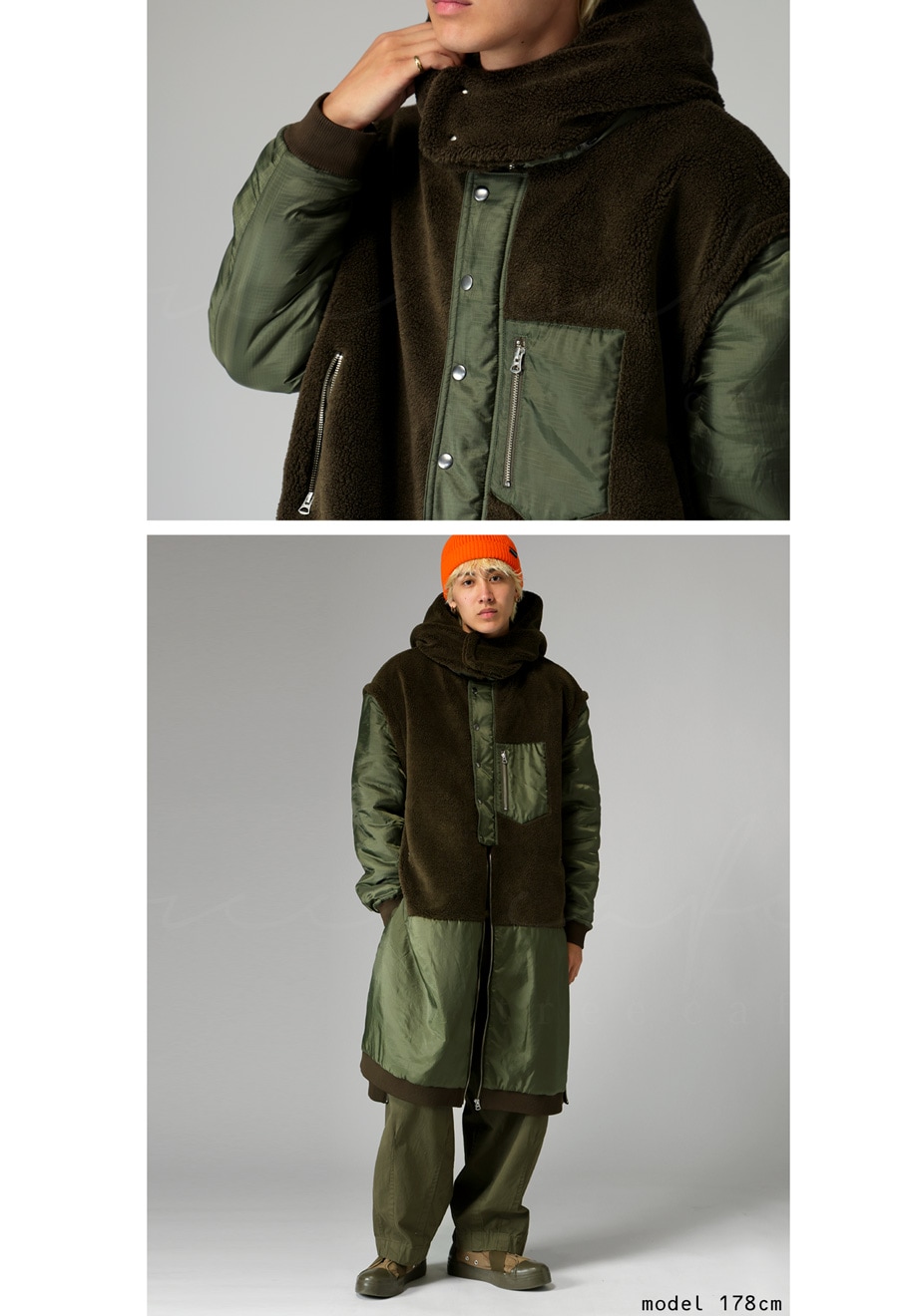 ダウンのような暖かさ ボアドッキングアウター メンズ 送料無料