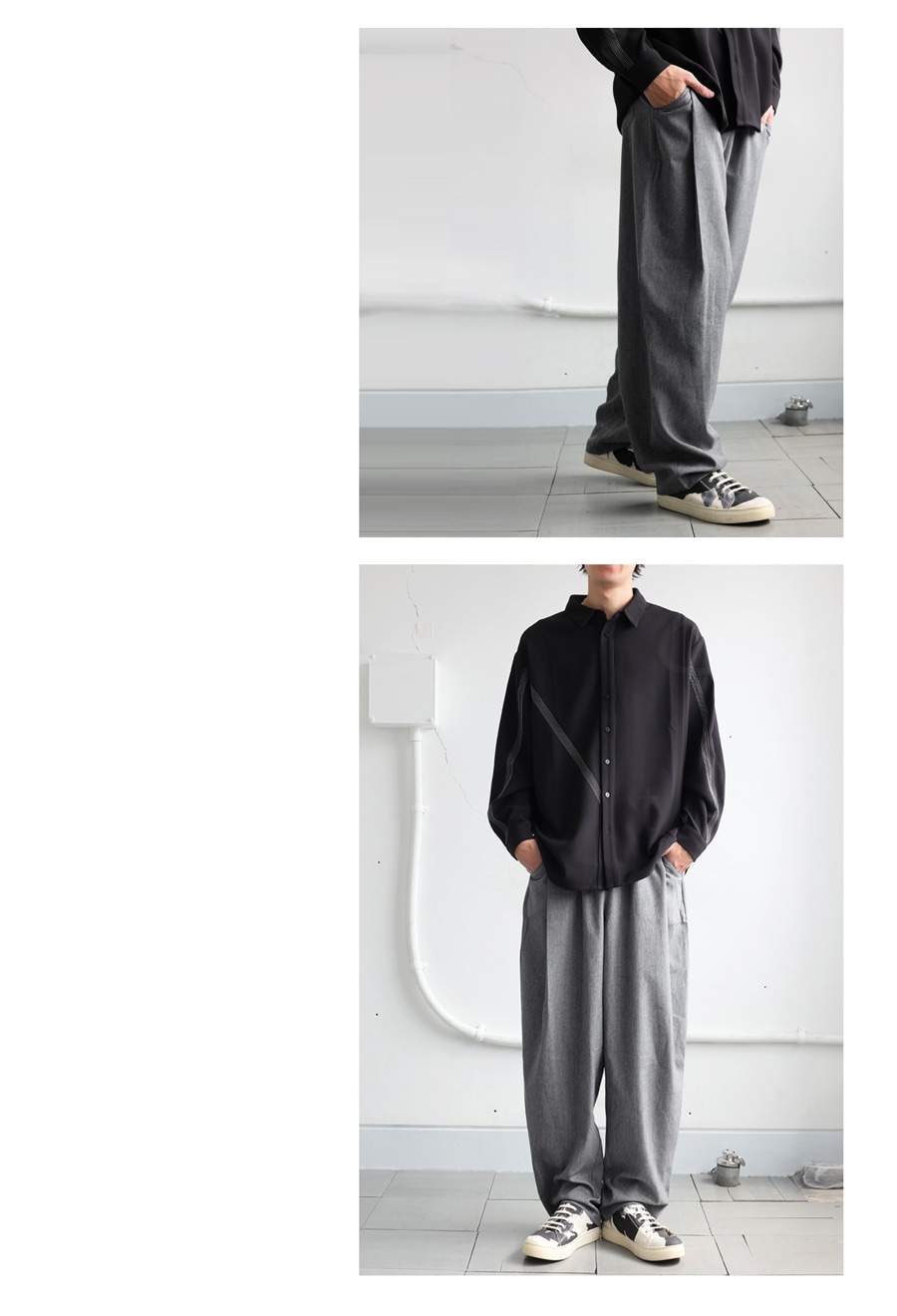 タックデザインパンツ メンズ ボトムス ロング 送料無料・(500)メール