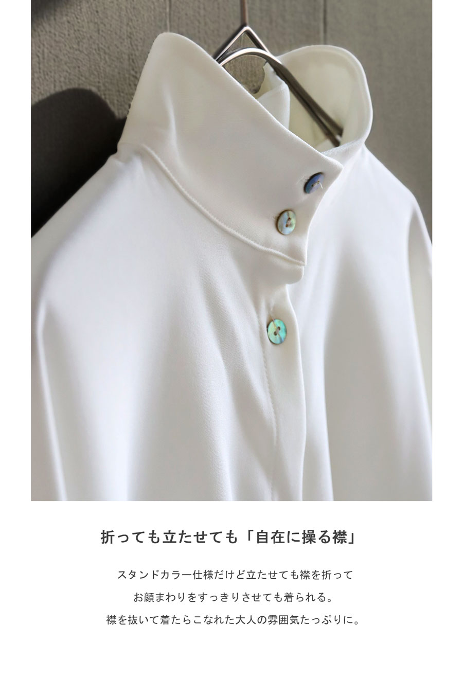 アシメ スタンドカラーシャツ レディース トップス 送料無料・再入荷