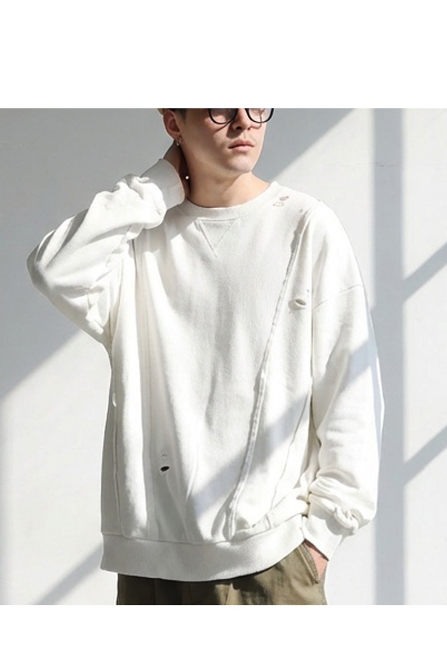 LGBダメージ加工SWEATトレーナー SUPERTHANKS（スーパーサンクス） トレーナー スウェット フロント