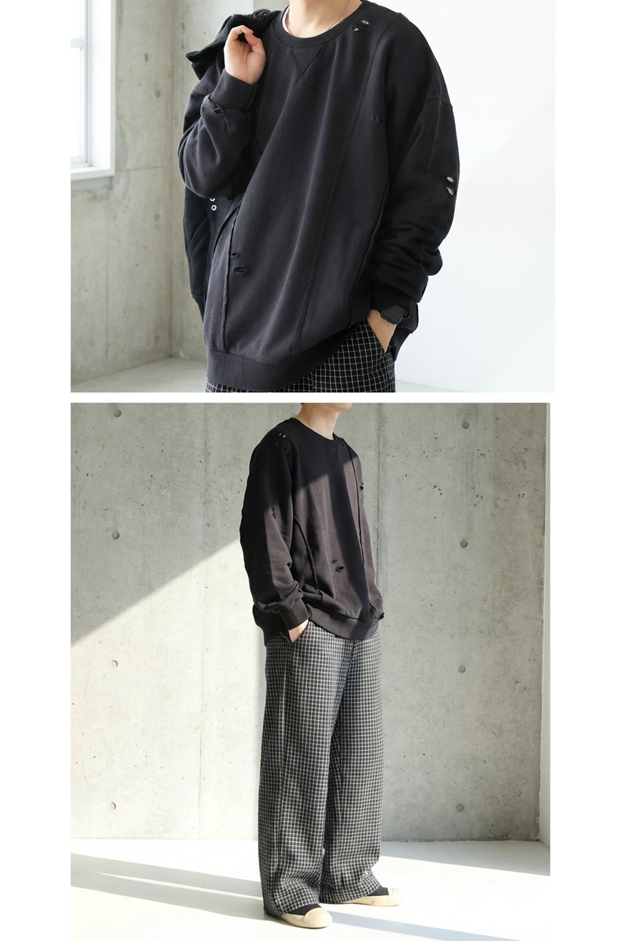 LGBダメージ加工SWEATトレーナー SUPERTHANKS（スーパーサンクス） トレーナー スウェット フロント