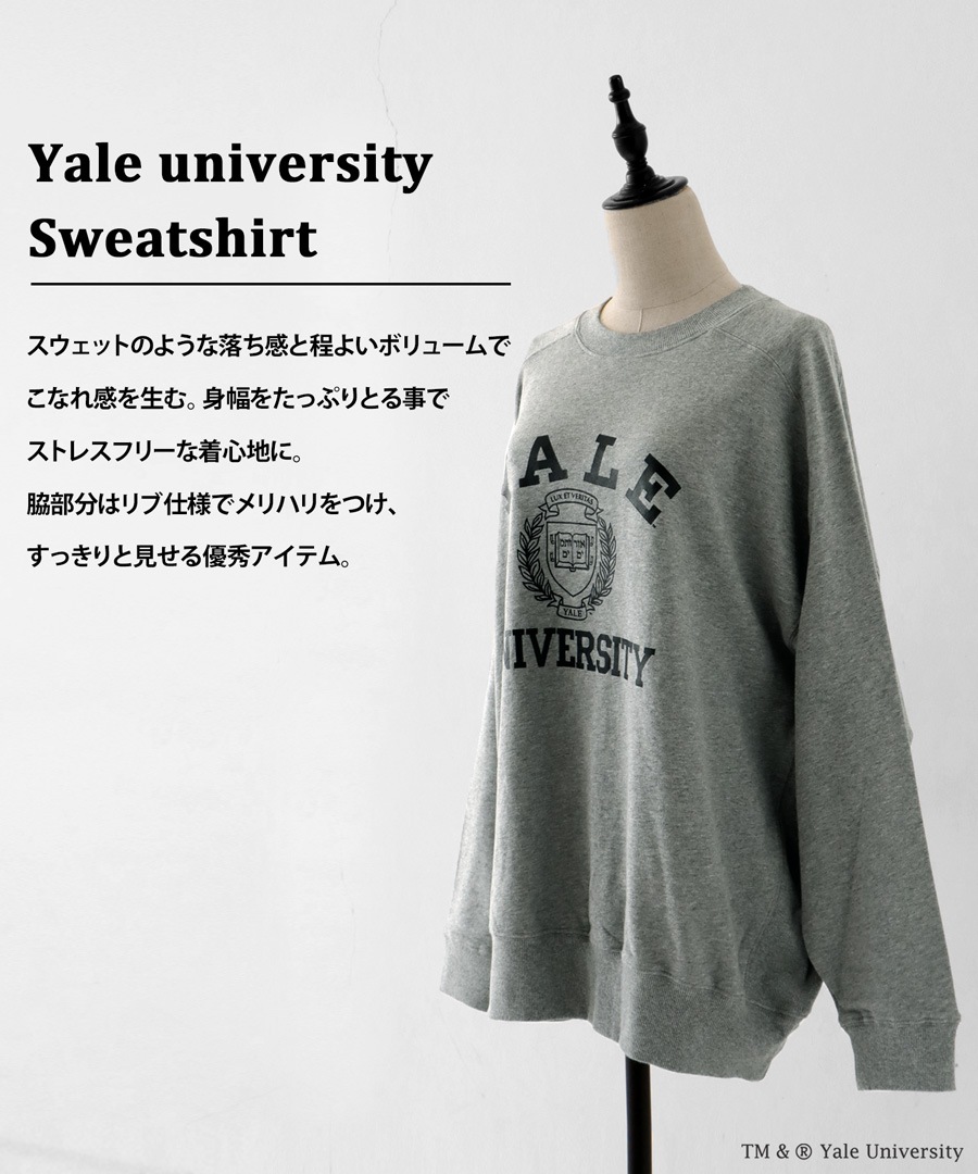 Yale 薄紫 ロゴスウェット Yale 薄紫 ロゴスウェット