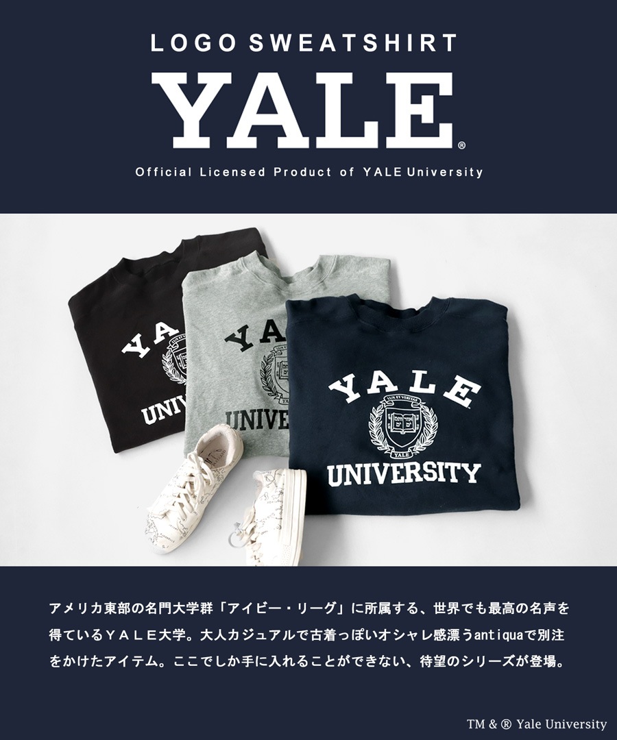 別注 YALE カレッジロゴ 裏毛プルオーバー レディース 送料無料
