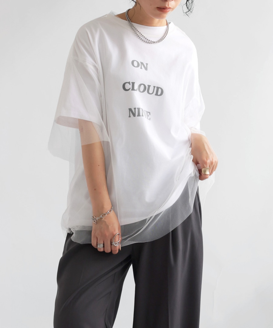tシャツ シアーレイアードドッキングトップス レディース tシャツ オーバーサイズ シアートップス レディース : ZOZOTOWN