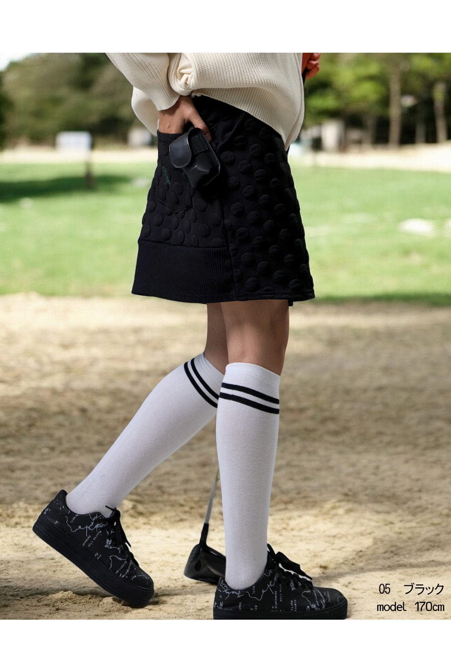 ANTIQUA GOLF×STCH スカート レディース 送料無料・再入荷 メール便