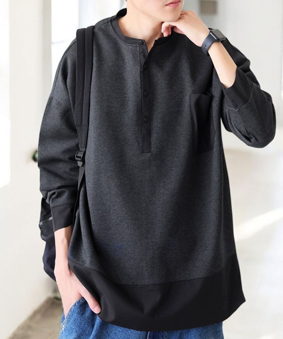 たのまれもの ヘンリーネック ドッキングトップス メンズ トップス 送料無料