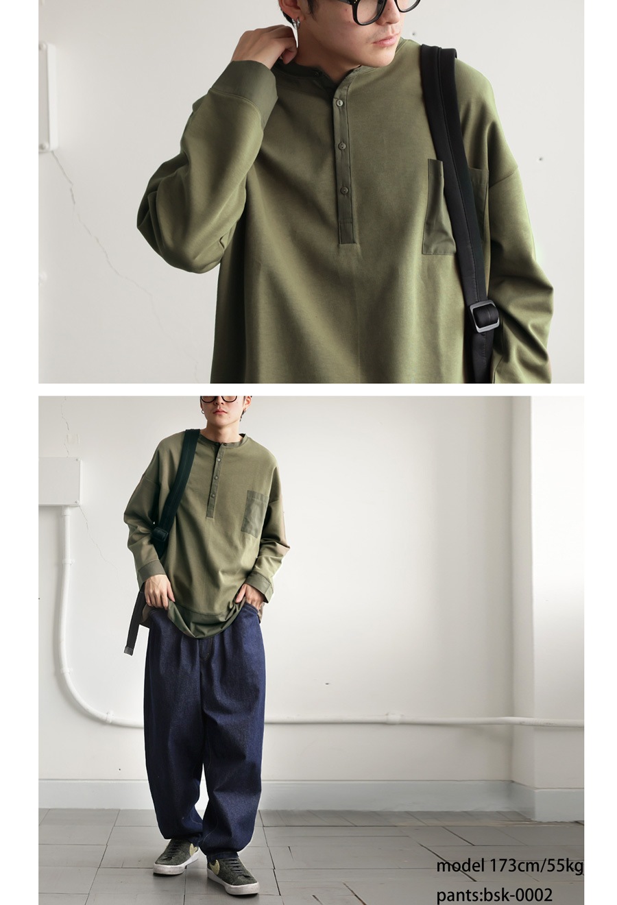 たのまれもの ヘンリーネック ドッキングトップス メンズ トップス 送料無料