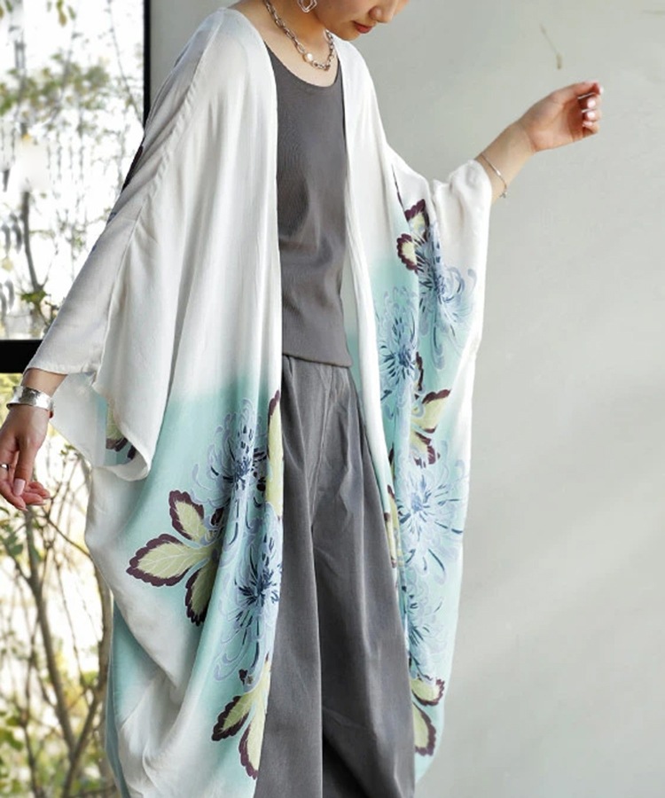 カーディガン ガウン レディース アウター 七分袖 送料無料・再販