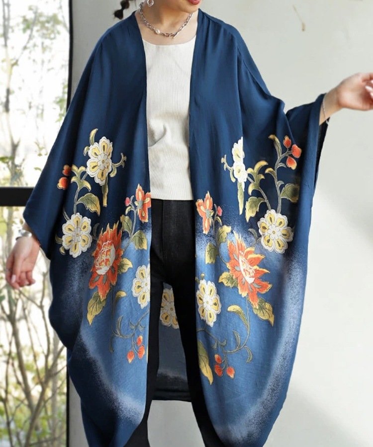 カーディガン ガウン レディース アウター 七分袖 送料無料・再販