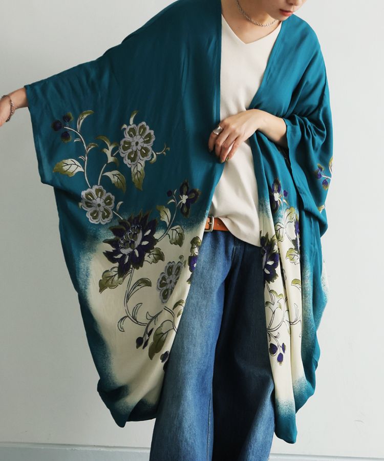 カーディガン ガウン レディース アウター 七分袖 送料無料・再販