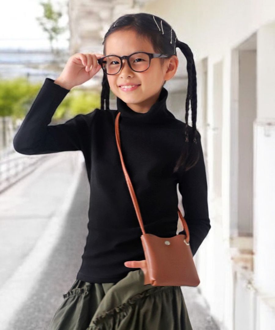 トップス 38baby タートルリブトップス トップス キッズ 子供服 長袖 無地・再