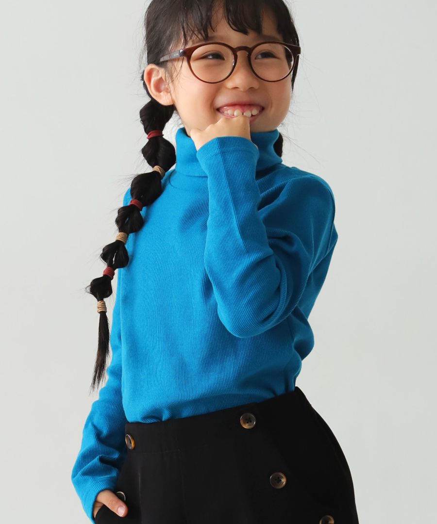 トップス 38baby タートルリブトップス トップス キッズ 子供服 長袖 無地・再