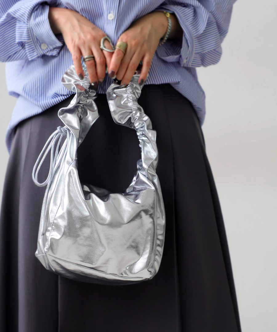 シルバーバッグ バッグ レディース 鞄 シルバー 送料無料・再再販。(80