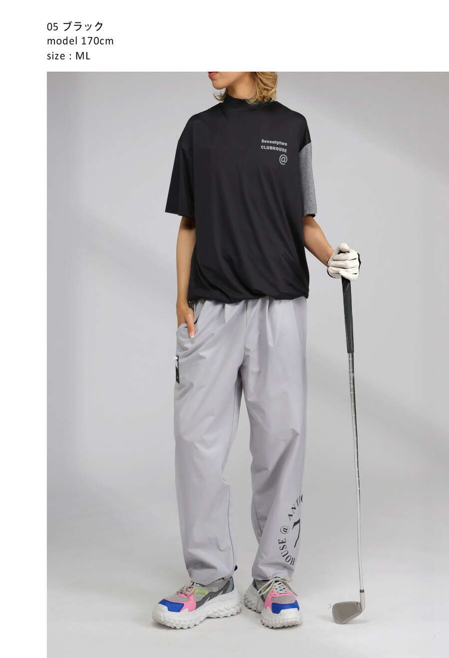 ANTIQUA GOLF×STCH モックネックトップス 送料無料・(50)メール