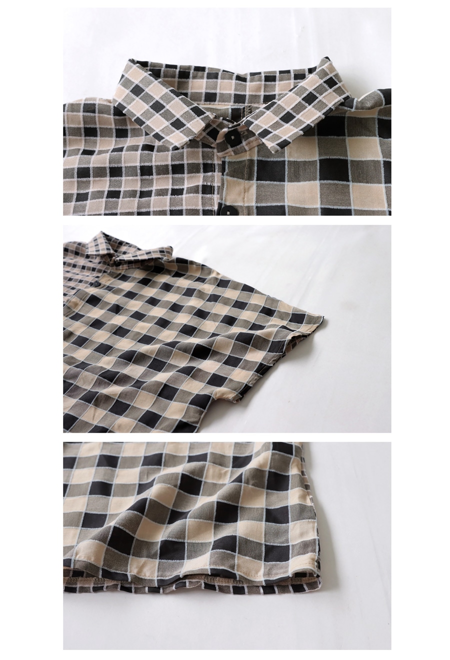 Jamjam様確認用 アシメチェックシャツ シャツ メンズ トップス 送料無料・再再販。(80