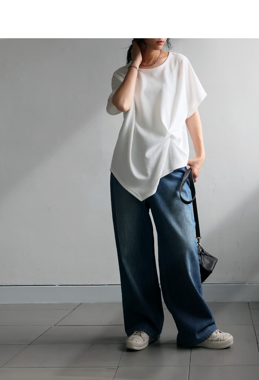 予約】【6月下旬～7月上旬頃配送】ボーダーコード刺繍Tシャツ