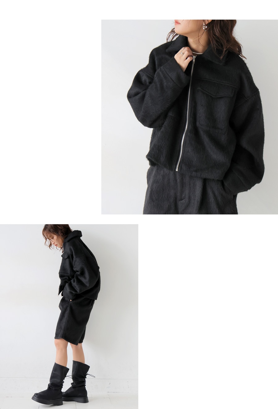 フェザータッチ ショートジャケット レディース アウター 送料無料