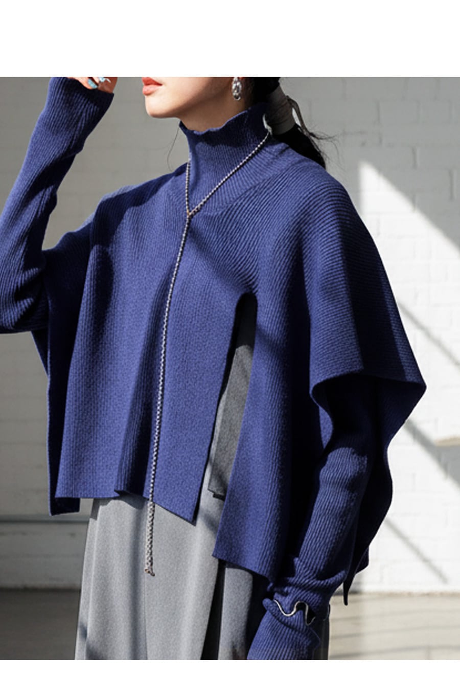 予約：12月下旬納期】2way ニット トップス レディース レイヤード