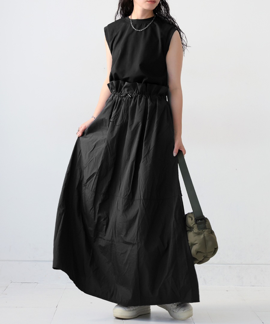 美品✨グレースクラス　ドッキングワンピース　アシンメトリー　ロング　黒　ブラック opftsa5201-dd3.jpg