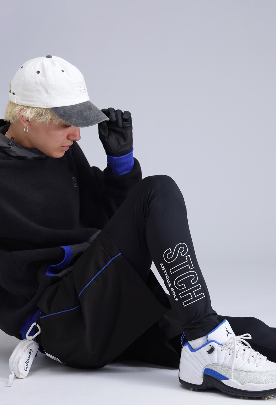 ANTIQUA GOLF×STCH ロゴレギンス 送料無料・(80)メール便可