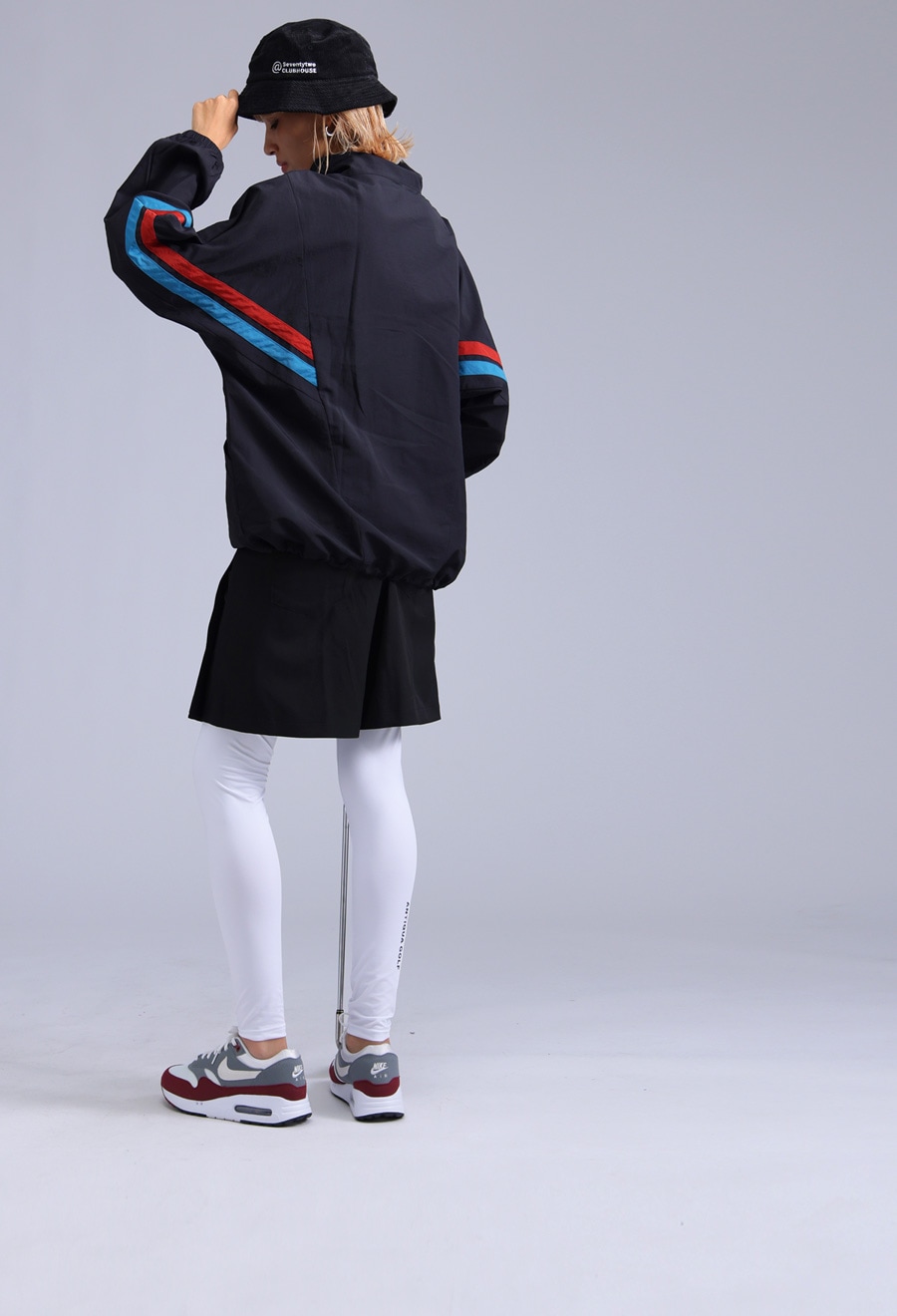 クイーン・グァバ ANTIQUA GOLF×STCH ロゴレギンス 送料無料・(80)メール便可