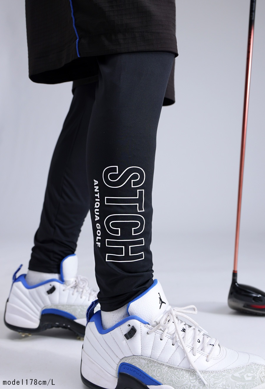 コニバンス　セットアップ ANTIQUA GOLF×STCH ロゴレギンス 送料無料・(80)メール便可