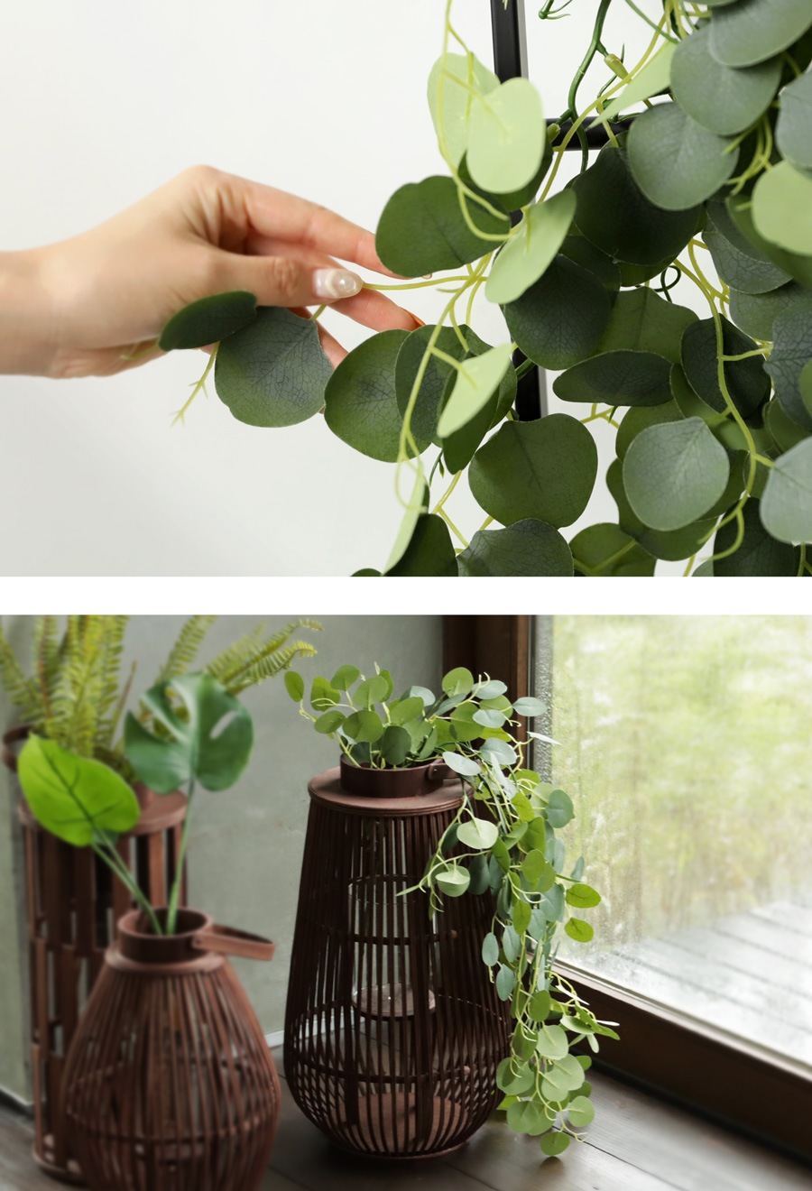 フェイクユーカリ グリーン 吊り下げ インテリア 雑貨 緑