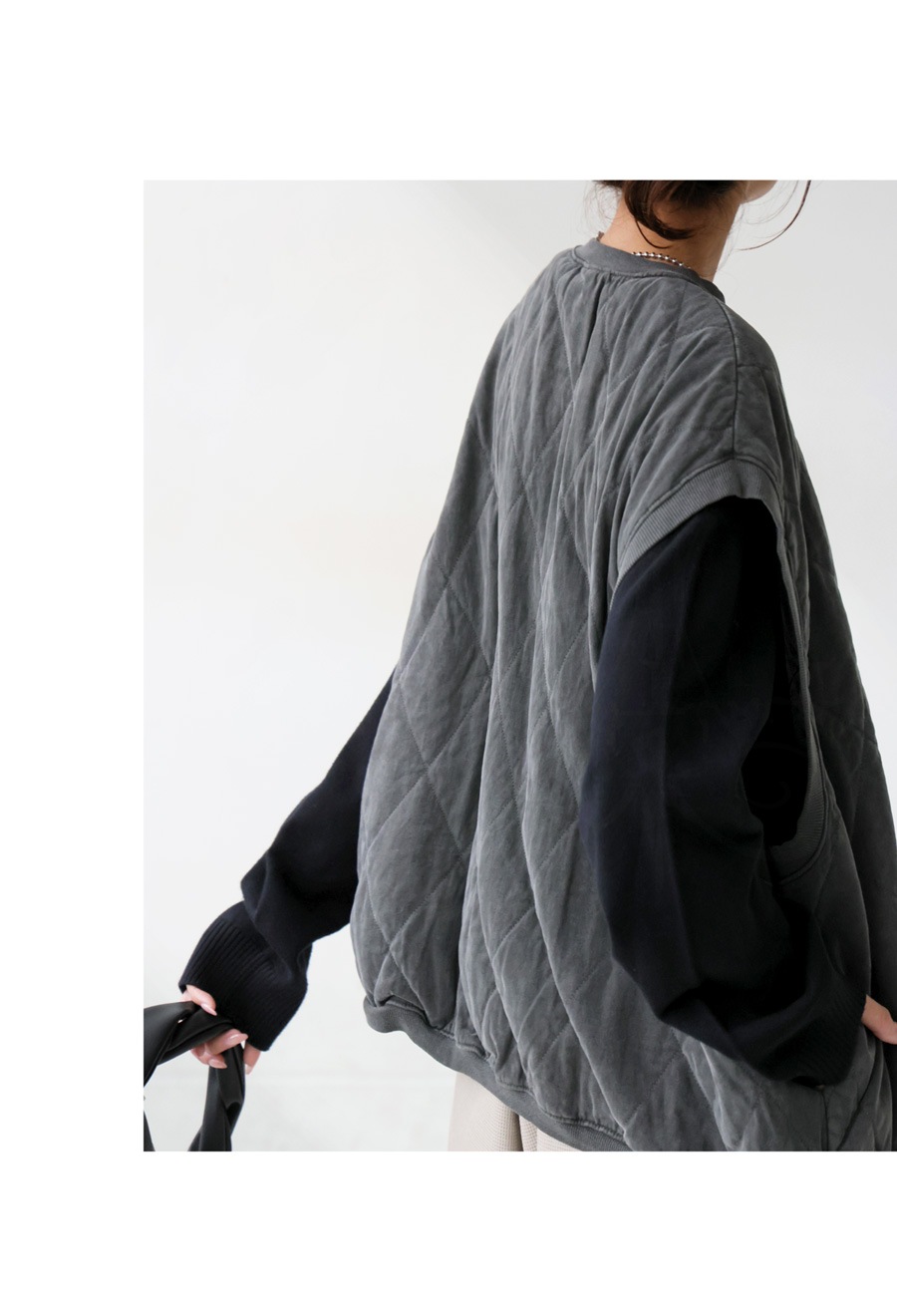 キルティングベスト レディース トップス ノーカラー 送料無料・再入荷