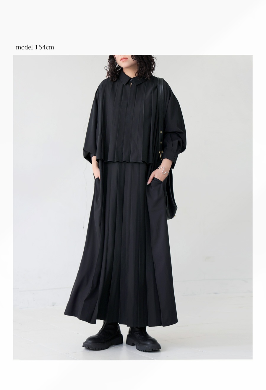 再入荷予定有!プリーツワンピース レディース ワンピース レイヤード風