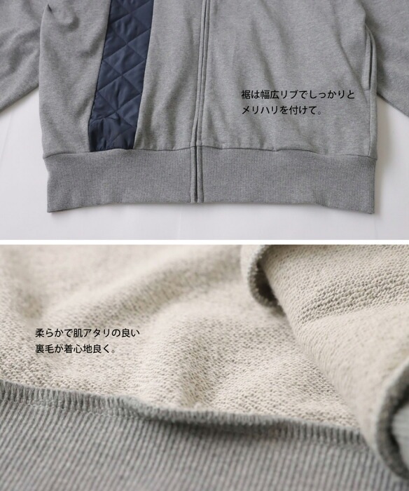 美品✨ディーゼル　現行タグ　中綿切替　パーカー　キルティング　グレー　XL相当 kakay477364-10.jpg