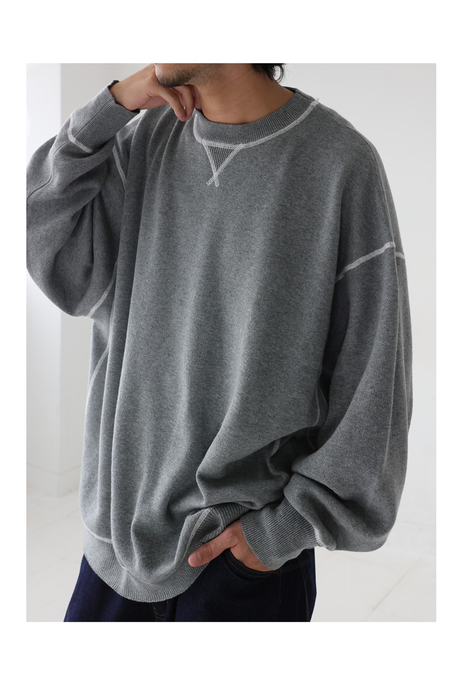 配色ステッチニット ニット メンズ トップス 送料無料・メール便不可